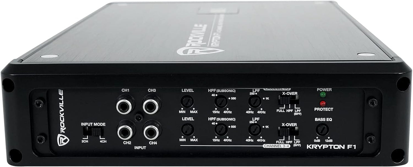 KRYPTON F1 1600W Peak / 400W RMS 4 Channel Amplifier Car Audio Amp