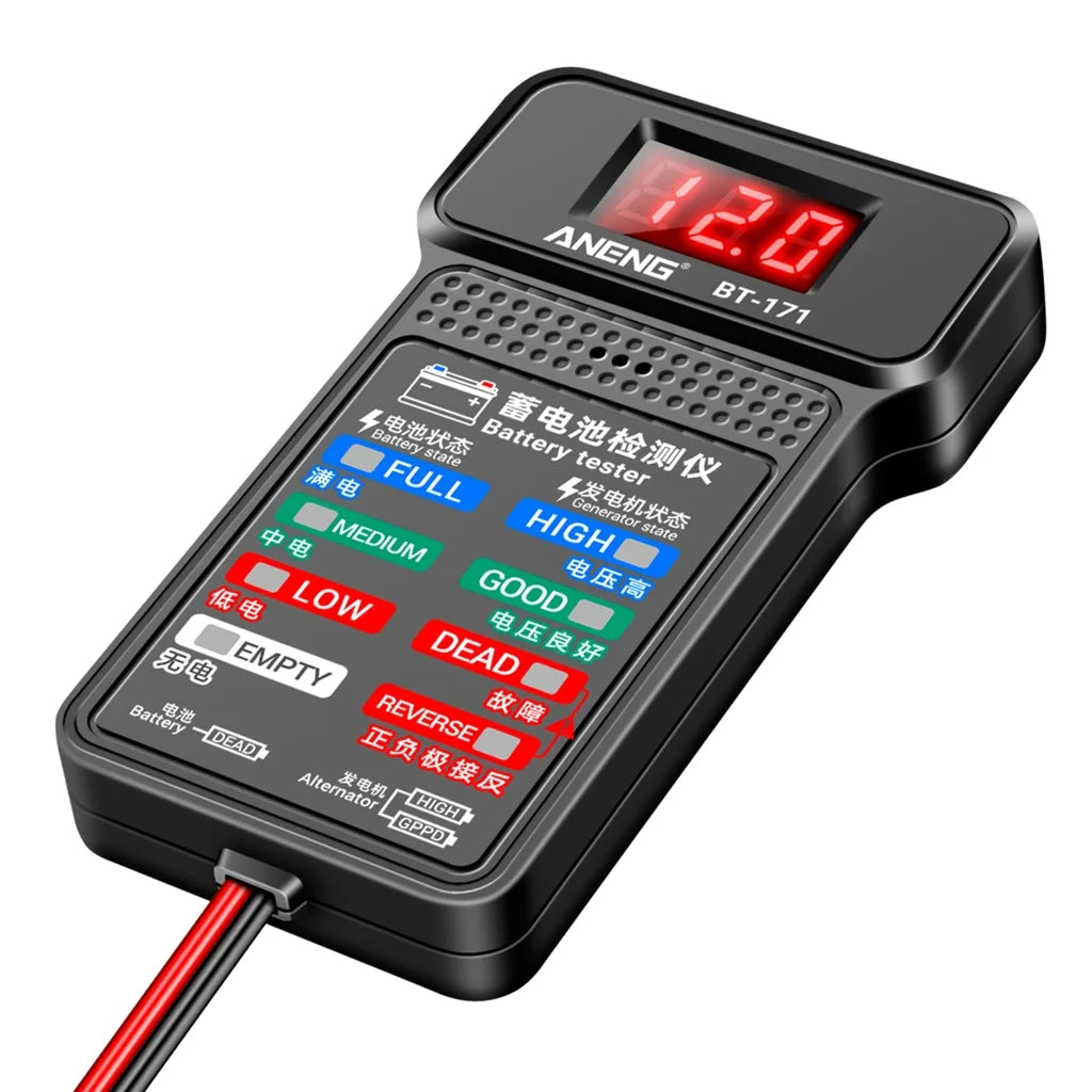 12V Car Battery Tester, 100-2000CCA Battery Tester Automobile Battery and Alternator Tester for Vehicles