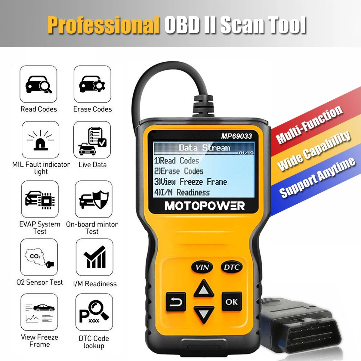 Car OBD2 Code Reader OBD2 Scanner Engine Fault Code Reader Car Diagnostic Scan Tool