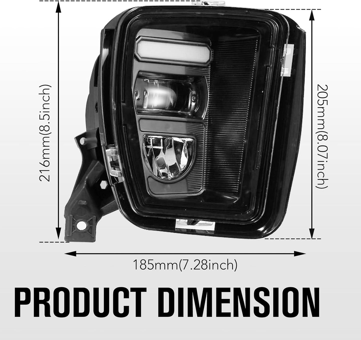 LED Fog Lights for 2013-2018 Dodge Ram 1500/2019-2021 Classic Model, Front Bumper Driving DRL Daytime Running Fog Lamps Accessories, 2PCS