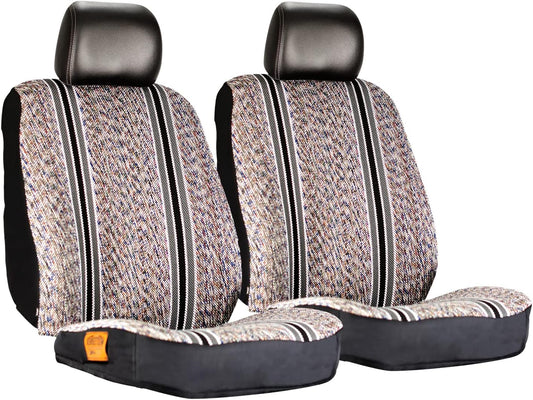 Westerner Black 2Pcs Truck Seat Covers Ford F150 & F250-550 Front Bucket Custom Fit Car Seat Covers - Durable Cover Accessories - 2015-2020 & 2017-2021