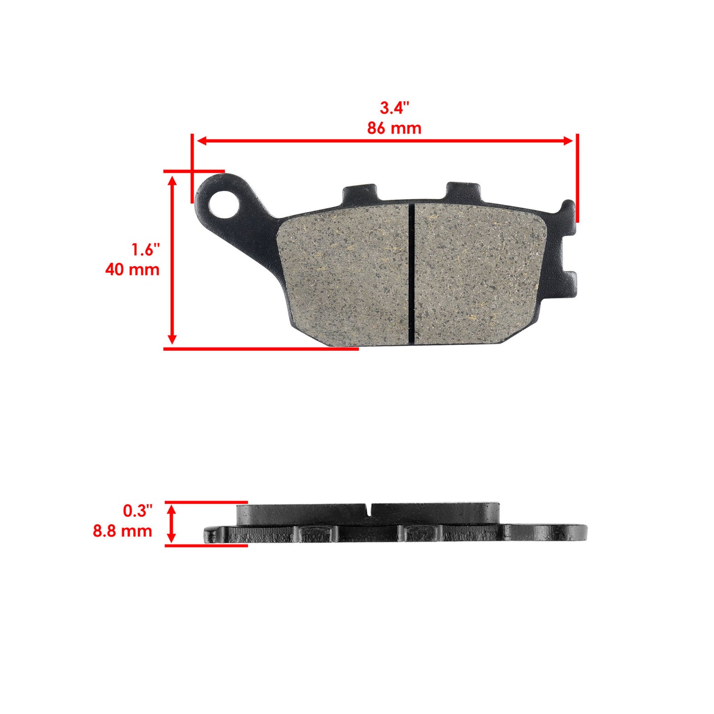 Caltric Brake Pads for Honda NC700XD 2012-2013 Rear Brake Pads