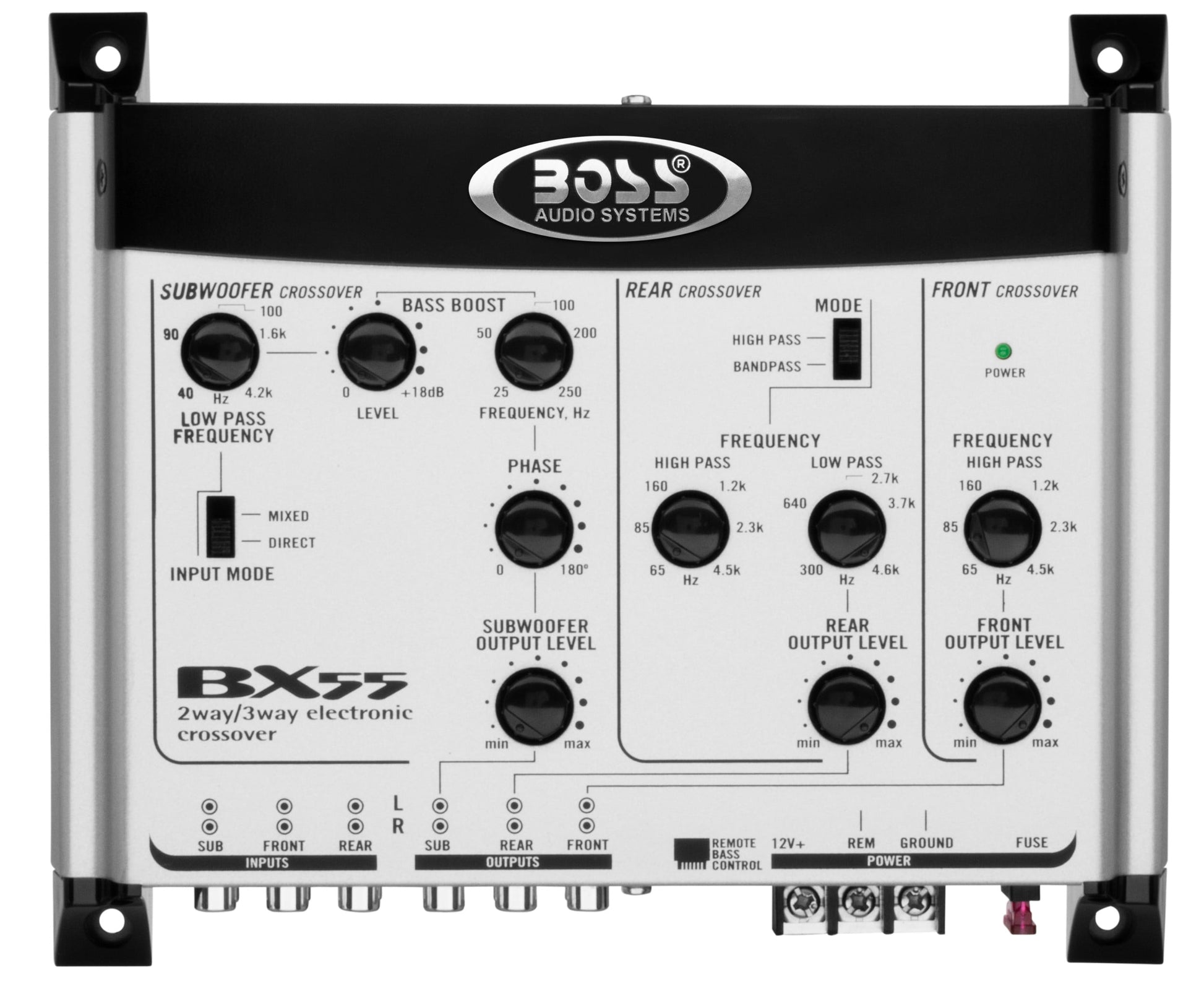 Boss 2/3 Way Electronic Crossover Remote Woofer Level Control