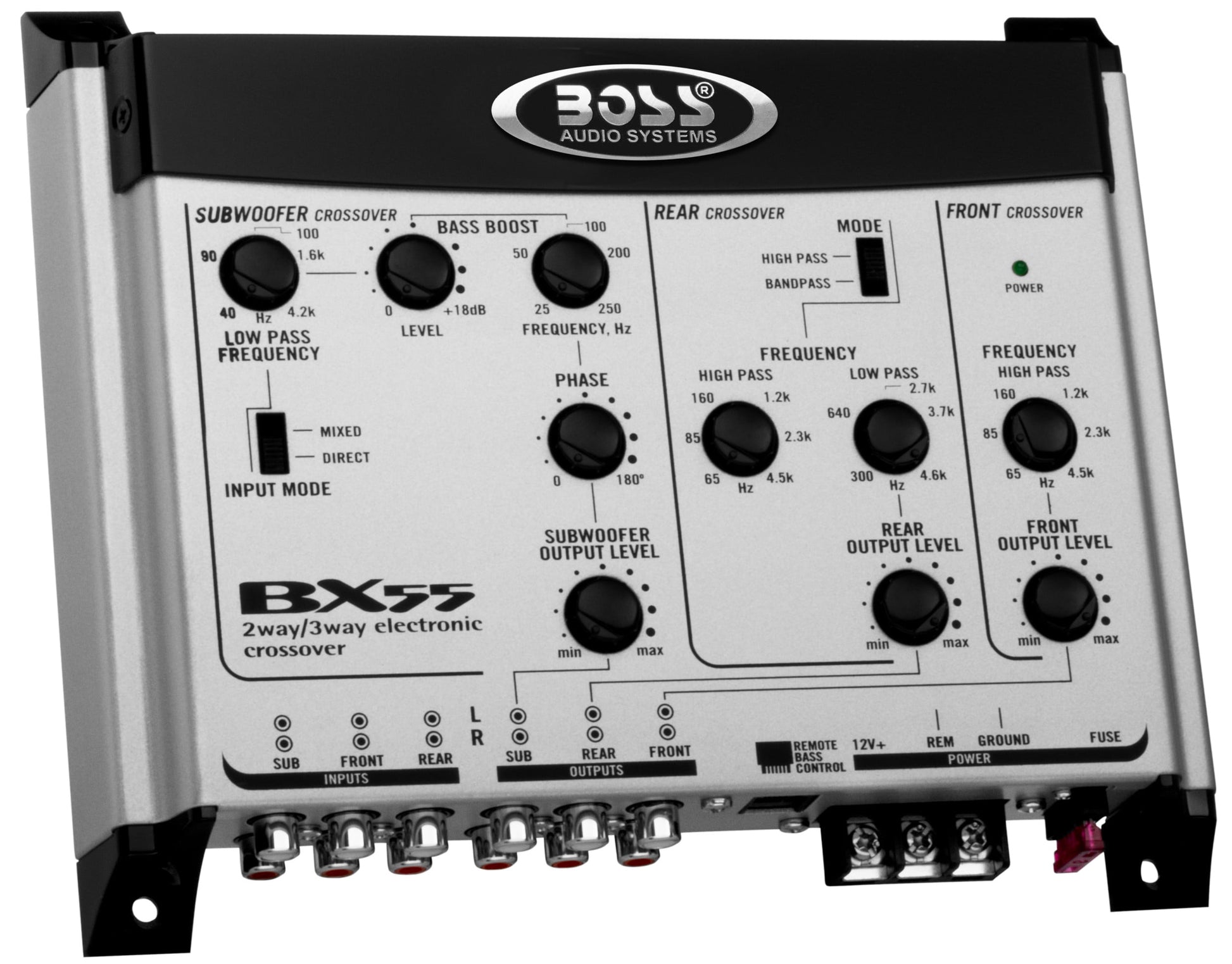 Boss 2/3 Way Electronic Crossover Remote Woofer Level Control