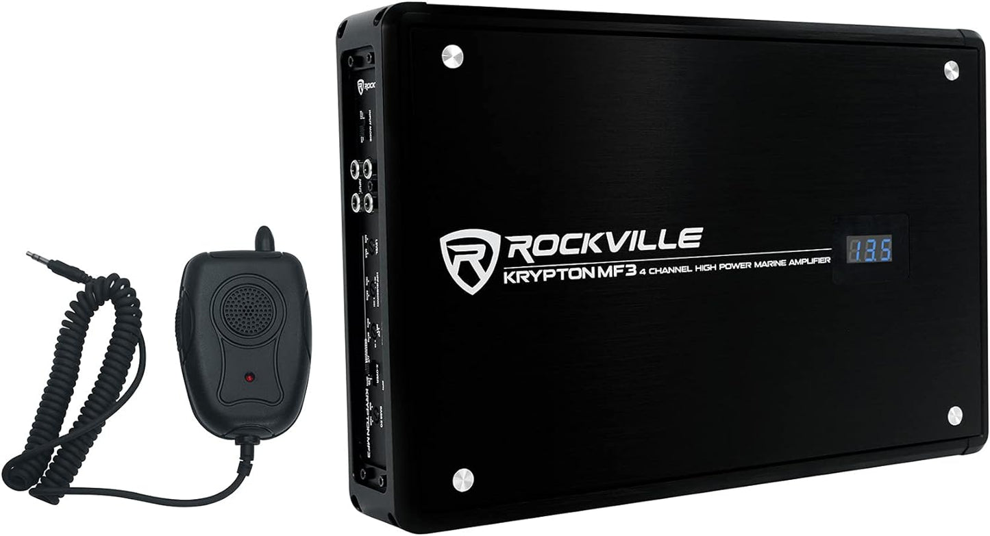 Krypton MF3 1600W Peak / 400W RMS 4 Channel Marine Amplifier Boat Amp