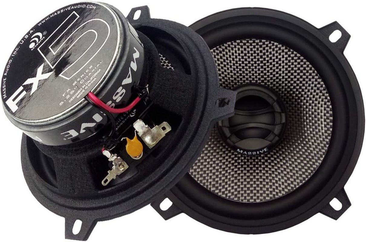 FX5 – 5.25 Inch, 240 Watts Max, 60 Watts RMS, FX Series Coaxial Speakers, 20Mm Aluminum Dome Ferro Fluid, 6Db Linksworth Riley Crossover 4 Ohm (Sold as Pair)