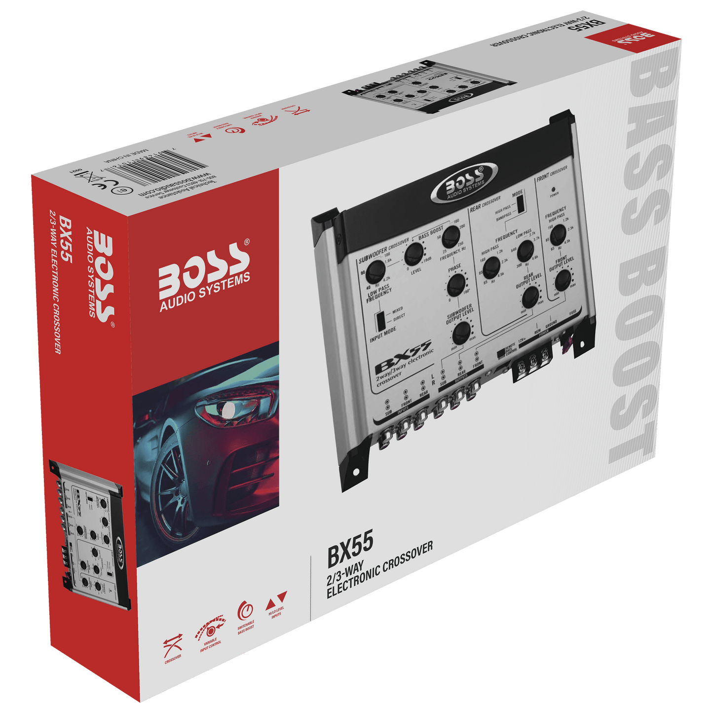Boss 2/3 Way Electronic Crossover Remote Woofer Level Control