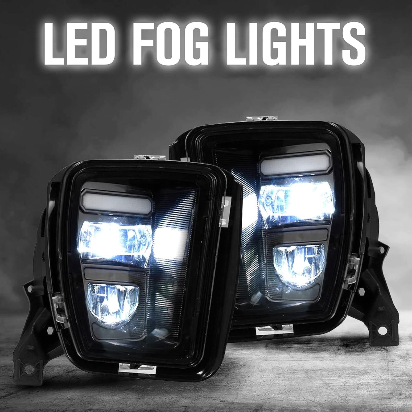 LED Fog Lights for 2013-2018 Dodge Ram 1500/2019-2021 Classic Model, Front Bumper Driving DRL Daytime Running Fog Lamps Accessories, 2PCS