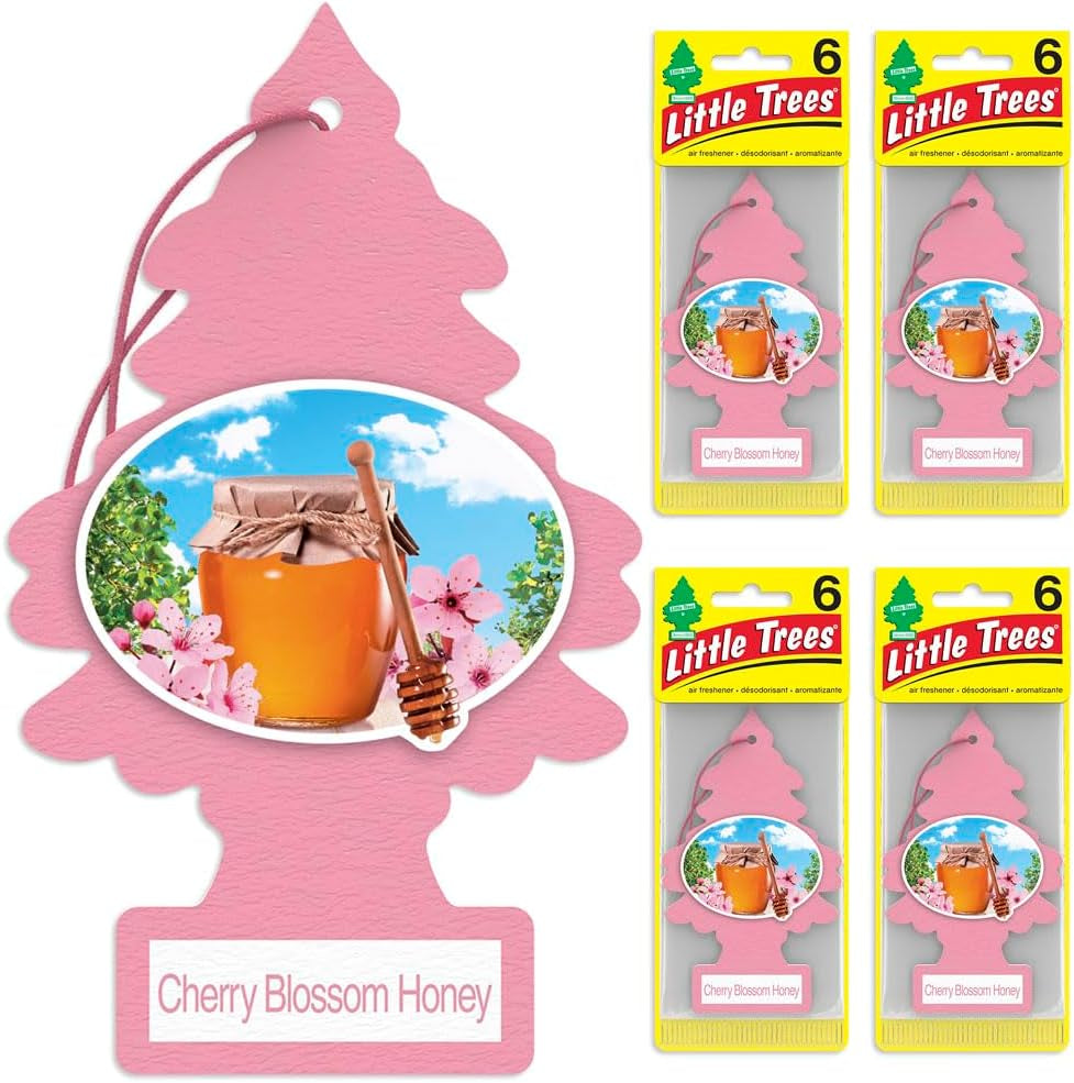 Air Fresheners Car Air Freshener. Hanging Tree Provides Long Lasting Scent for Auto or Home. Cherry Blossom, 24 Air Fresheners