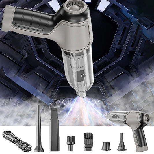 Airfy Car Vacuum, Portable Handheld Air Blower/Car Vaccum, Wireless Handheld Car Mini Vacuum Cleaner, Rechargeable High Power Cordless Vacuum Cleaner for Home