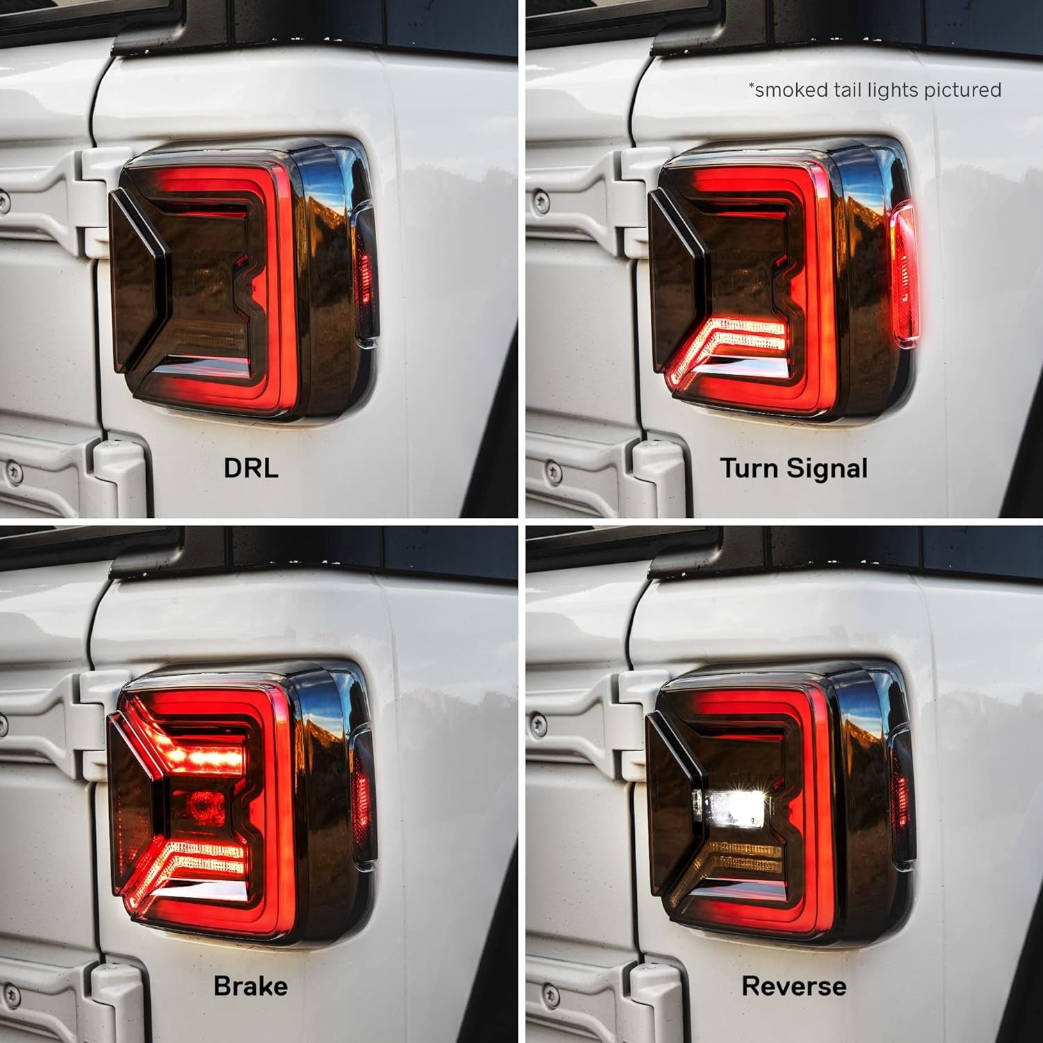 TRUE MODS LED Tail Light Replacement for Jeep 2018+ Wrangler JL [Clear-Lens] [Plug-N-Play] [IP67 Waterproof] LED Brake Light Compatible with Jeep Wrangler JL Accessories