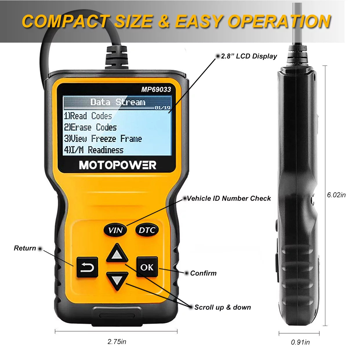 Car OBD2 Code Reader OBD2 Scanner Engine Fault Code Reader Car Diagnostic Scan Tool