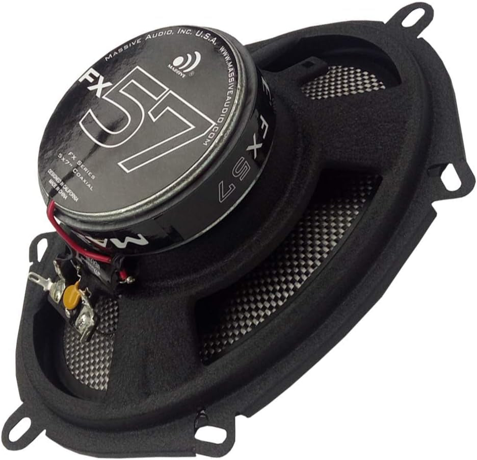FX57 – 5X7 Inch, 280 Watts Max, 70 Watts RMS, FX Series Coaxial Speakers, 20Mm Aluminum Dome Ferro Fluid, 6Db Linkwitz–Riley Crossover 4 Ohm (Sold as Pair)