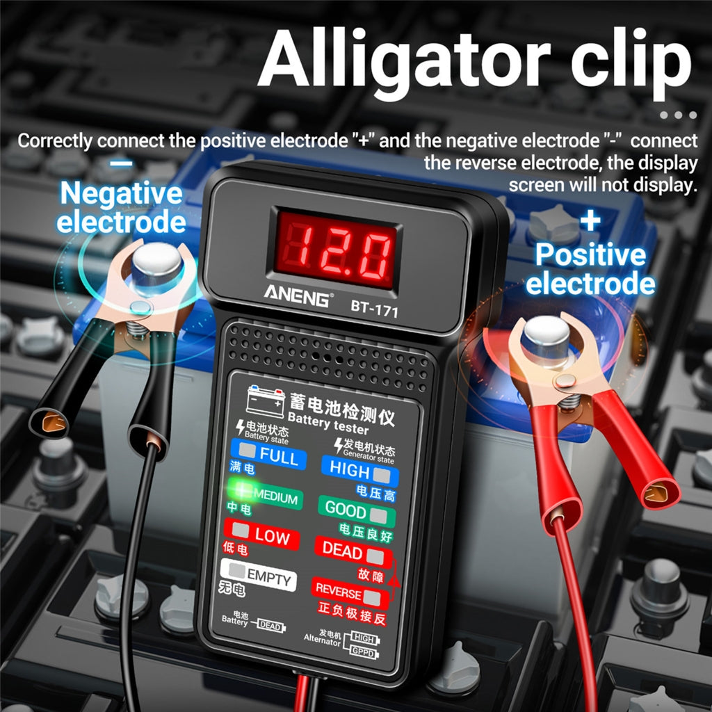12V Car Battery Tester, 100-2000CCA Battery Tester Automobile Battery and Alternator Tester for Vehicles